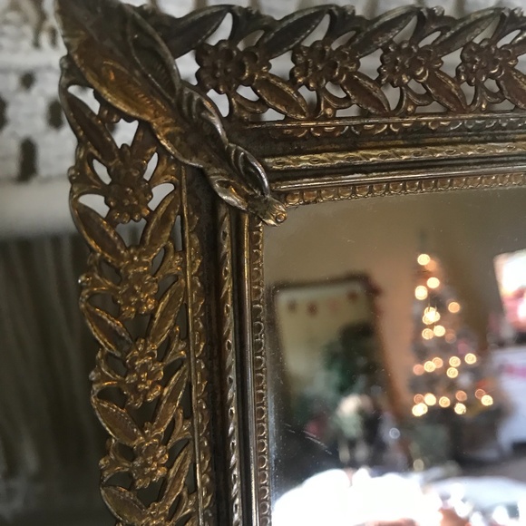 Vintage Gold Vanity Mirror - Picture 6 of 6